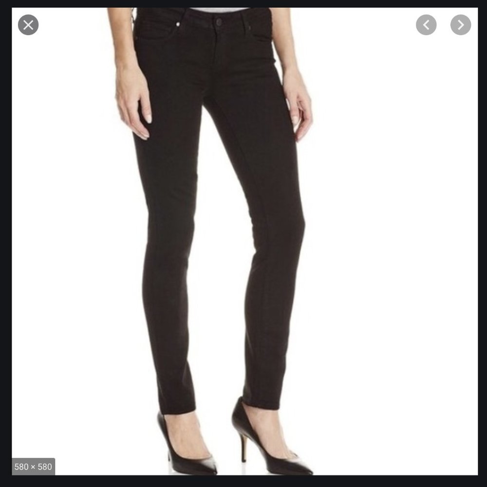 Paige Skinny Peg Black Jeans (size 27)